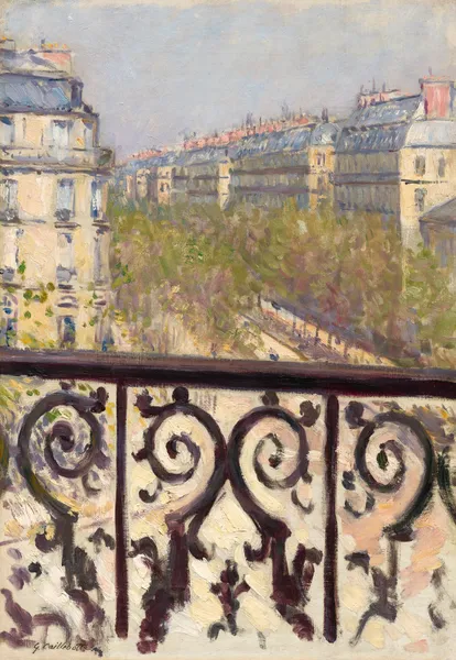 Un Balcon, Boulevard Haussmann av Gustave Caillebotte