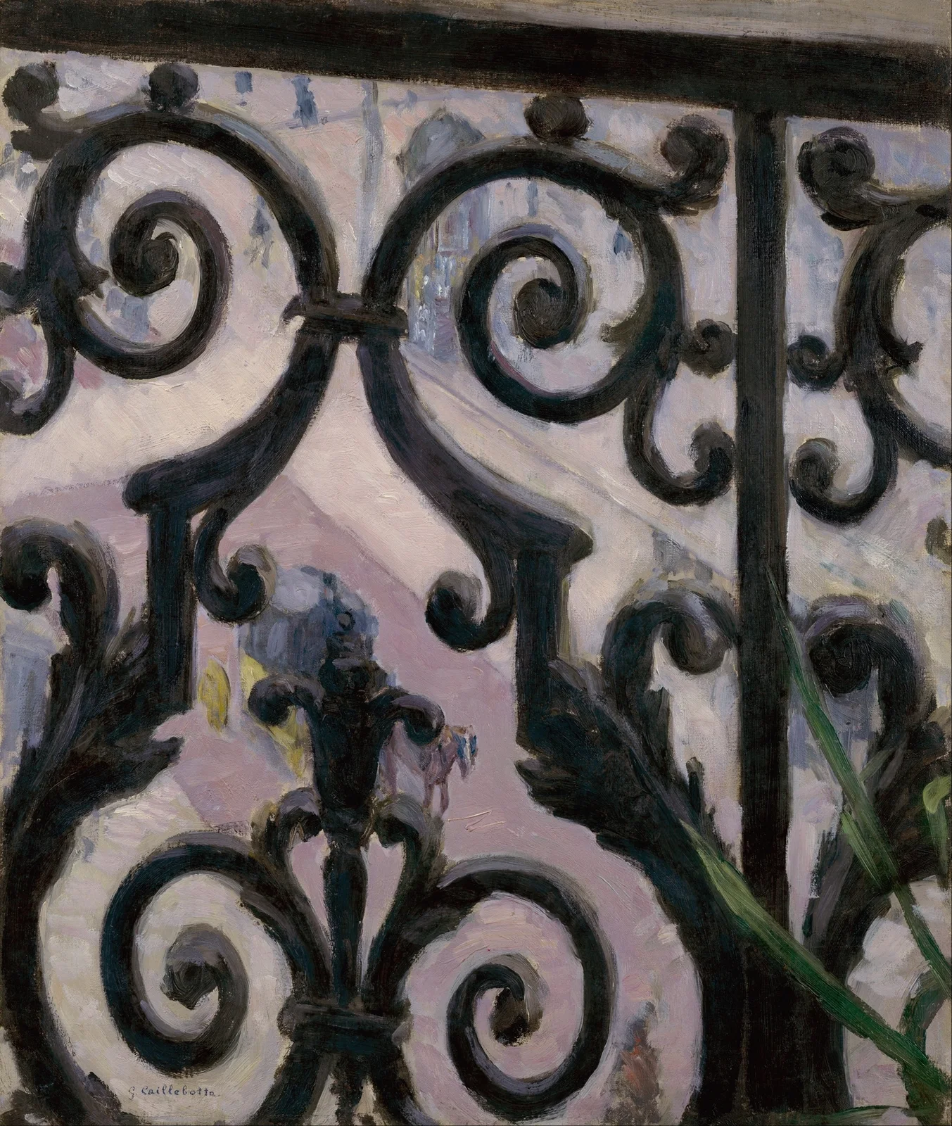 View from a balcony av Gustave Caillebotte