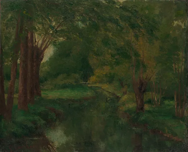 A Brook in a Clearing av Gustave Courbet