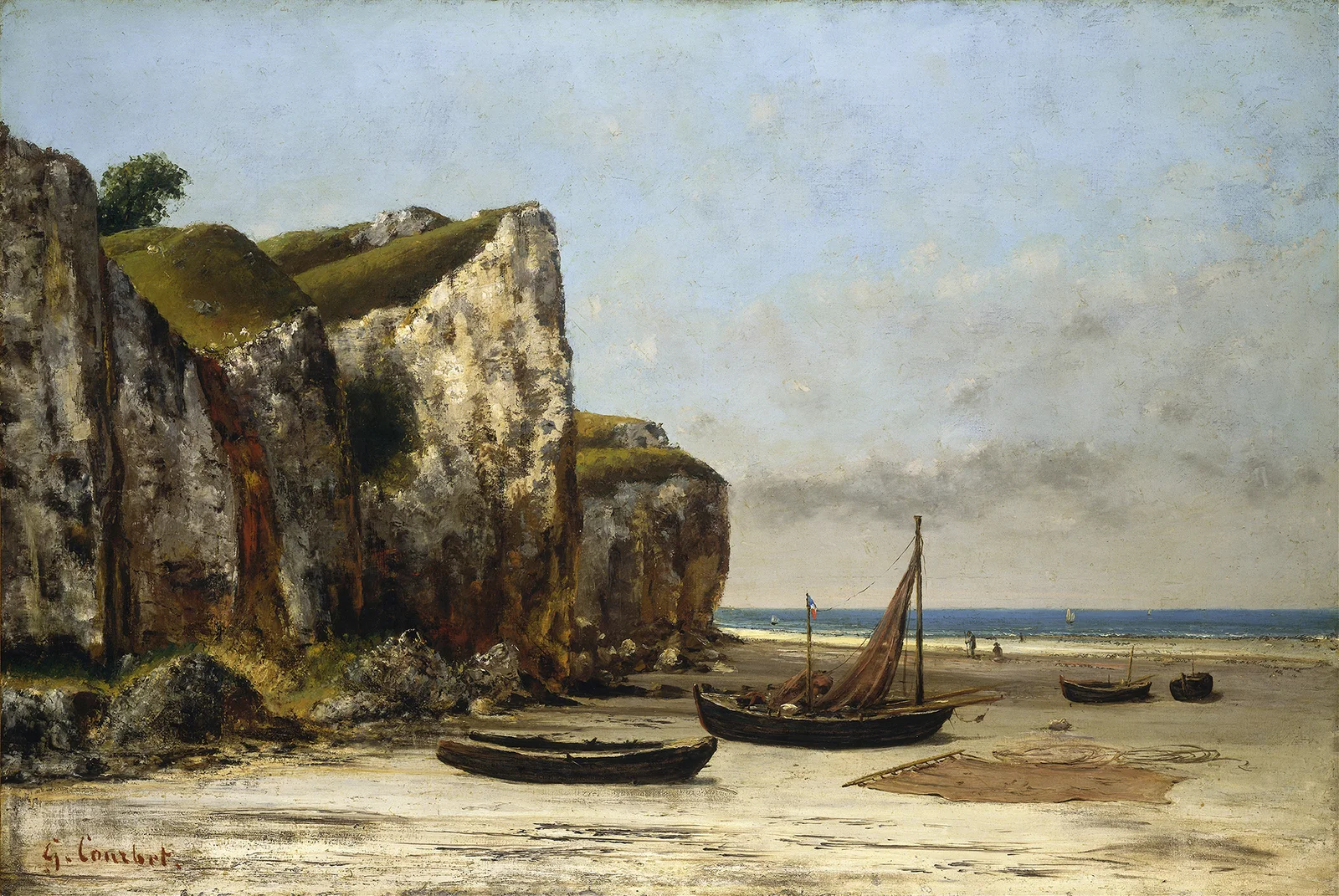 Beach in Normandy, 1872 av Gustave Courbet