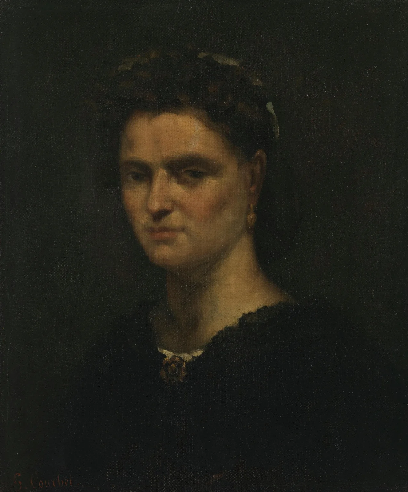 Bildnis einer Dame av Gustave Courbet