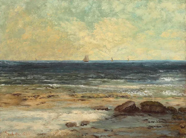 Bords de la Mer, Palavas av Gustave Courbet