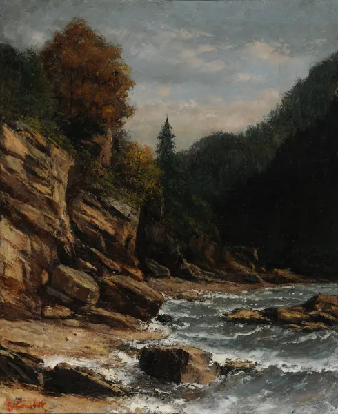 Bords du lac Léman av Gustave Courbet