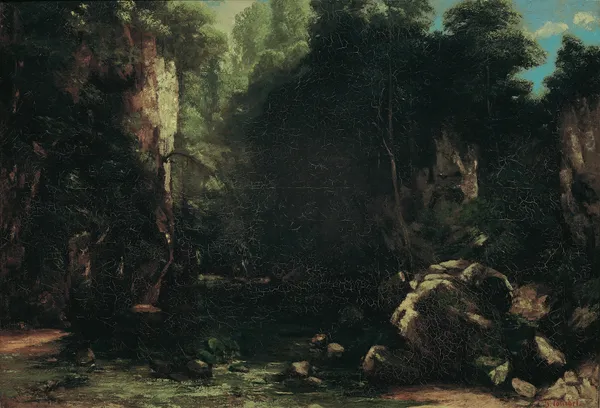 Der Schattige Bach av Gustave Courbet