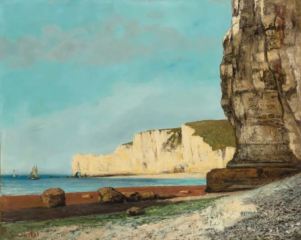 Étretat; Les Falaises av Gustave Courbet