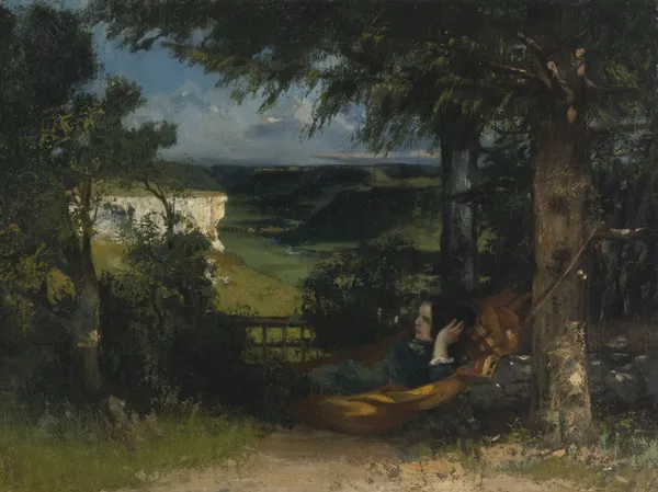 Femme dans un hamac av Gustave Courbet