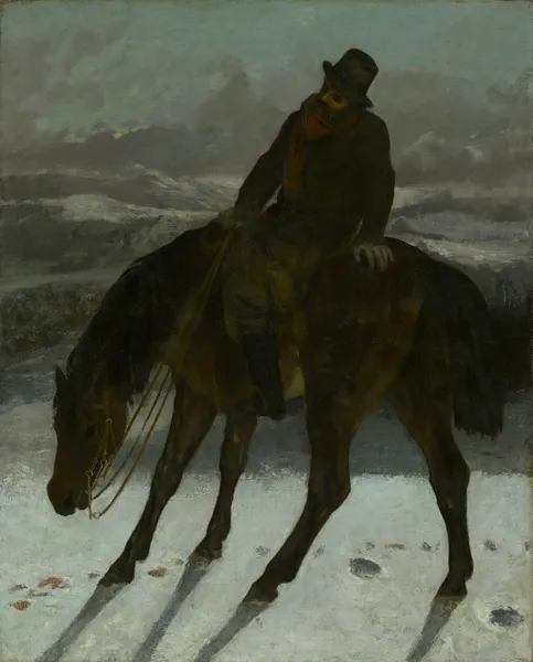 Hunter on Horseback av Gustave Courbet