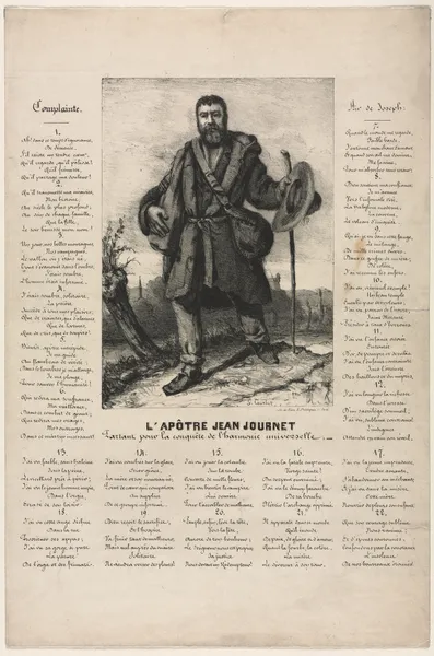 Jean Journet Departing for the Conquest of Universal Harmony av Gustave Courbet