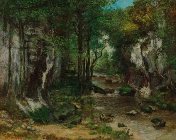 Le Ruisseau de Puits Noir av Gustave Courbet