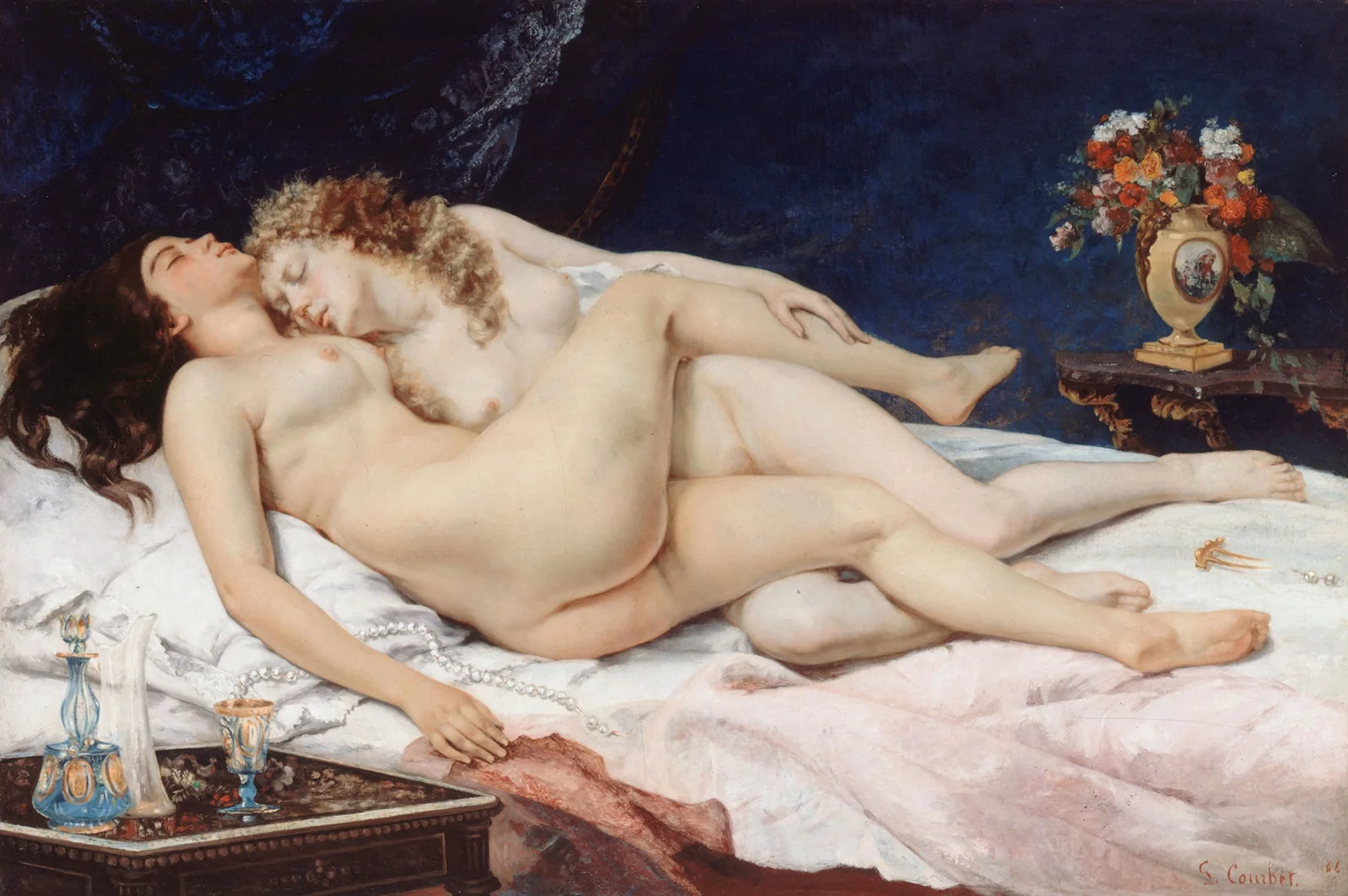Le sommeil av Gustave Courbet