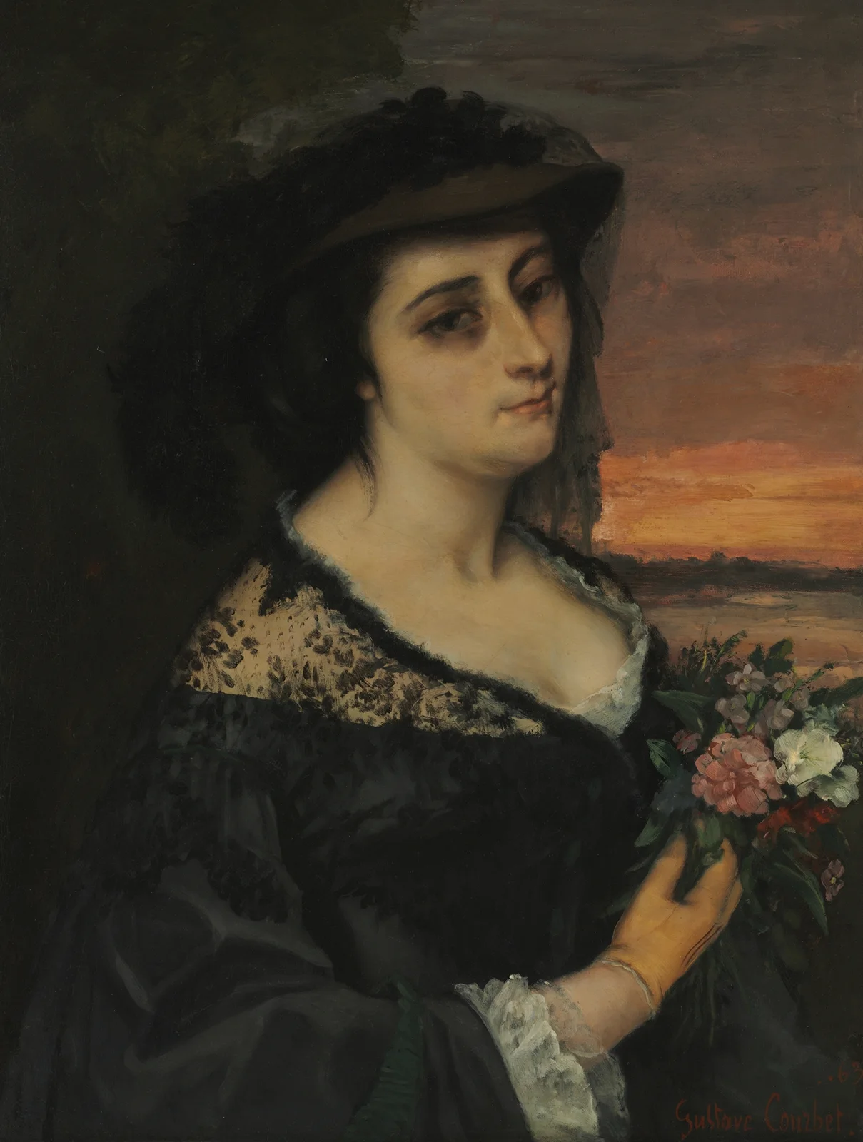 Mme L… (Laure Borreau) av Gustave Courbet