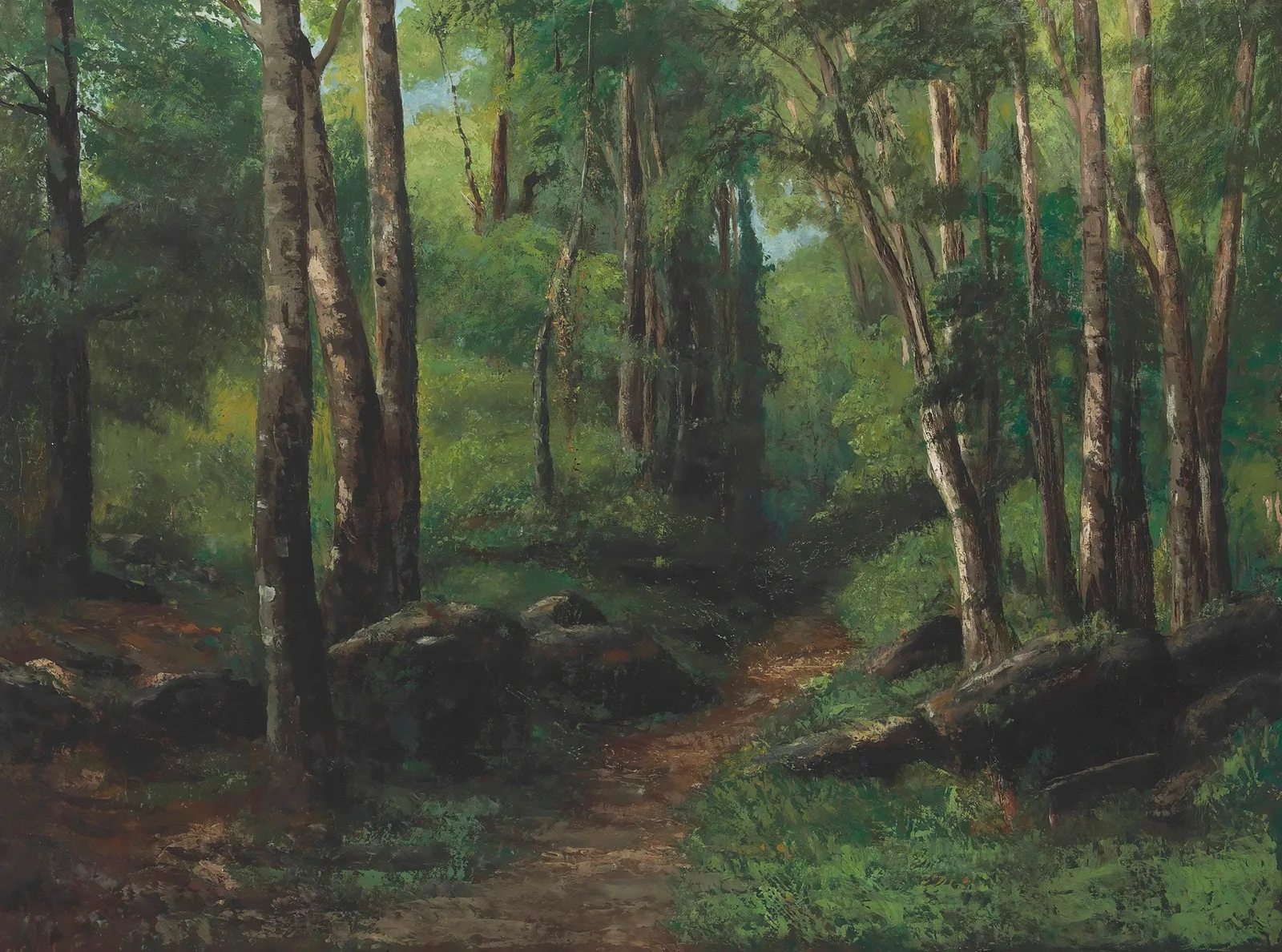 Path Through The Forest av Gustave Courbet