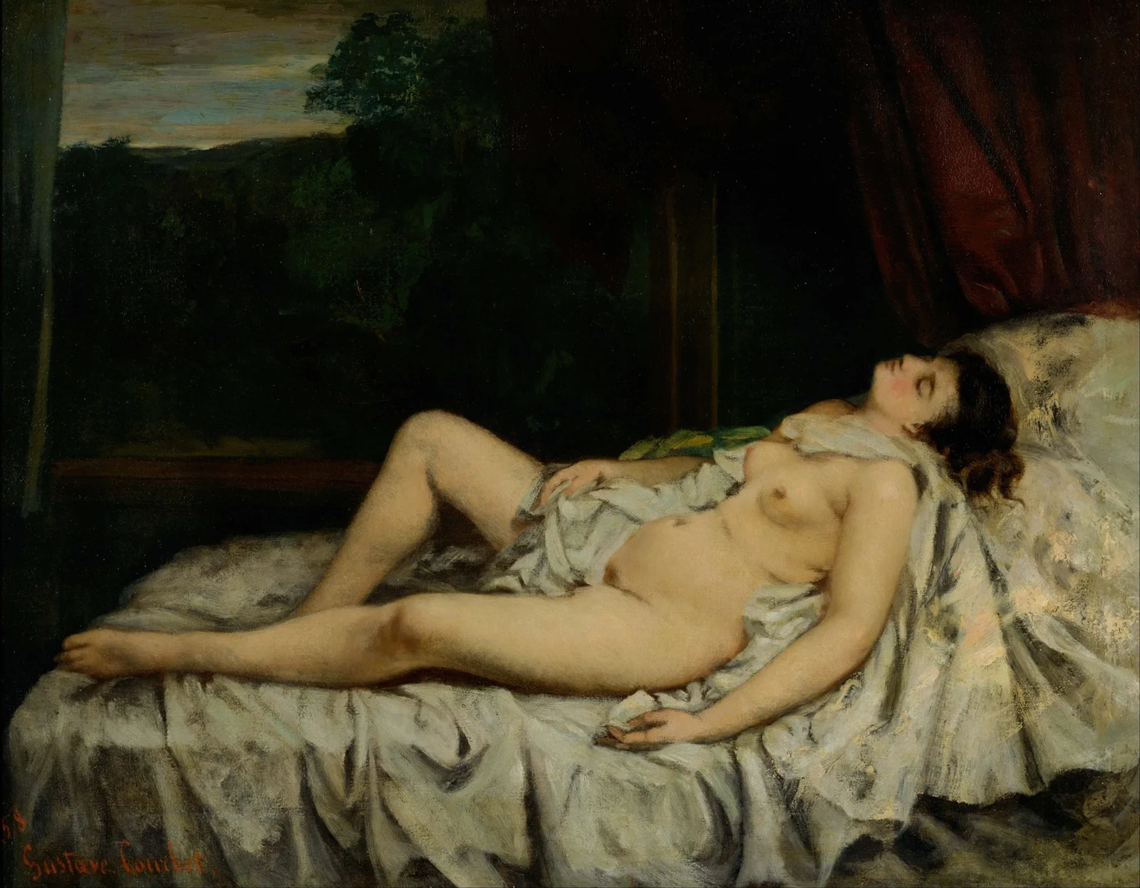 Sleeping Nude av Gustave Courbet