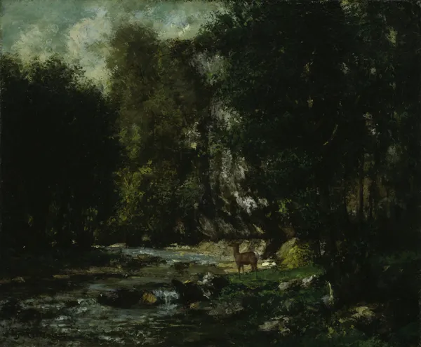 The Brook of Les Puits-Noir av Gustave Courbet