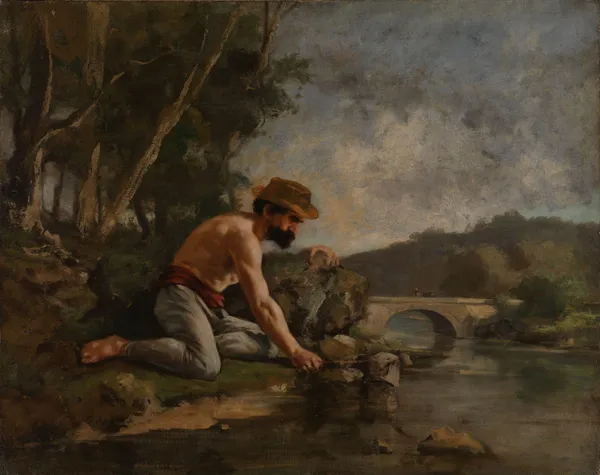 The fisherman av Gustave Courbet