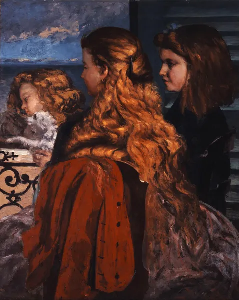 Three Young Englishwomen by a Window av Gustave Courbet