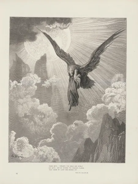 The vision of Purgatory and Paradise by Dante Alighieri Pl.15 av Gustave Doré