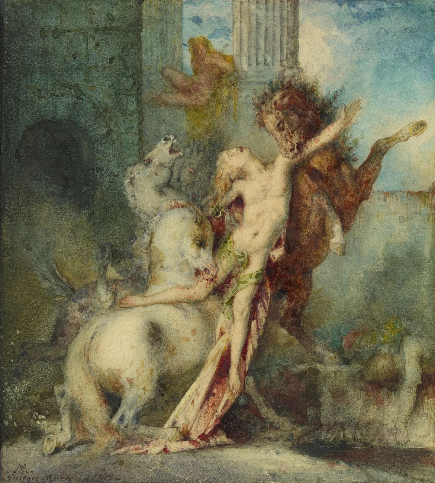 Diomedes Devoured by Horses av Gustave Moreau
