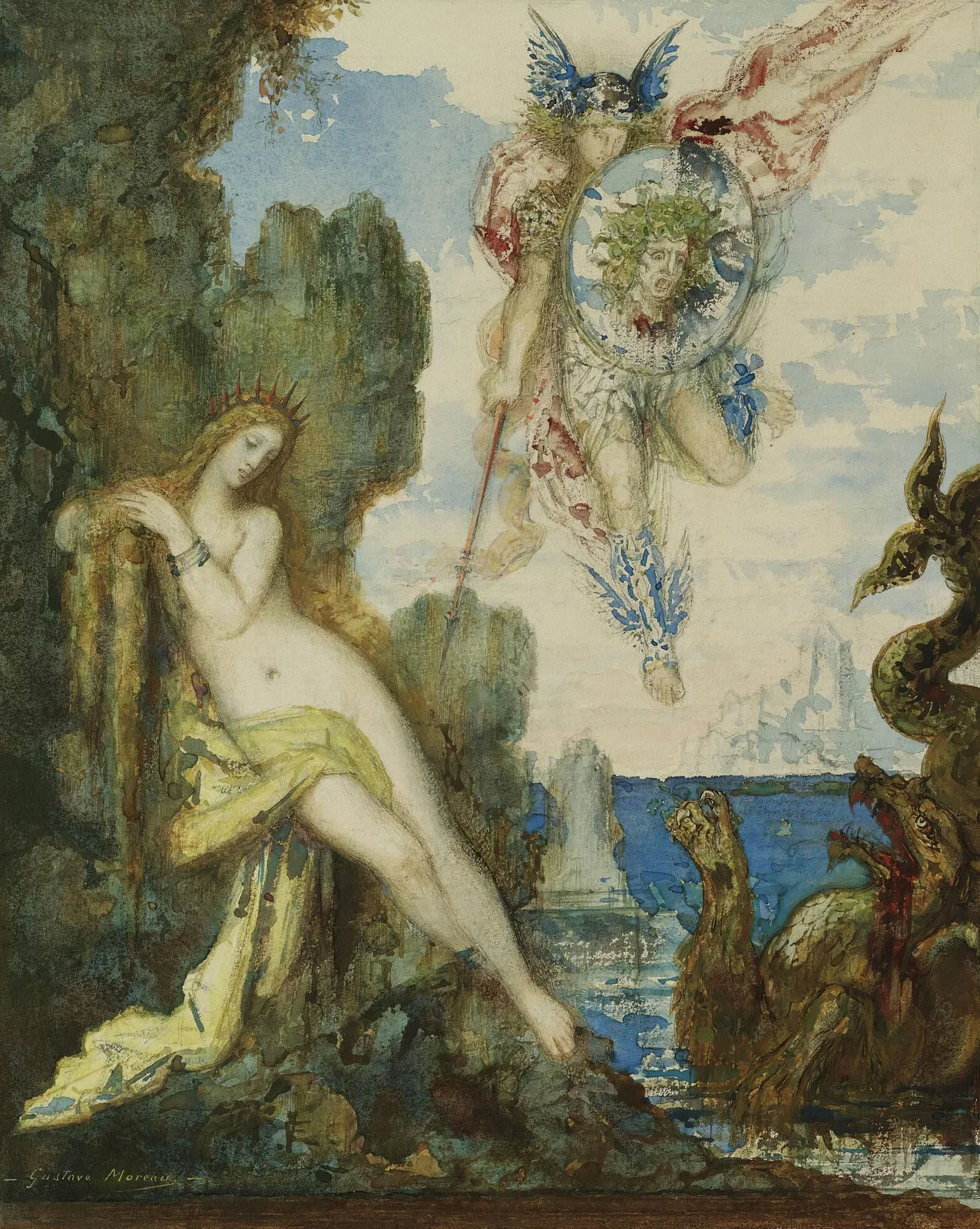 Persee Et Andromede av Gustave Moreau