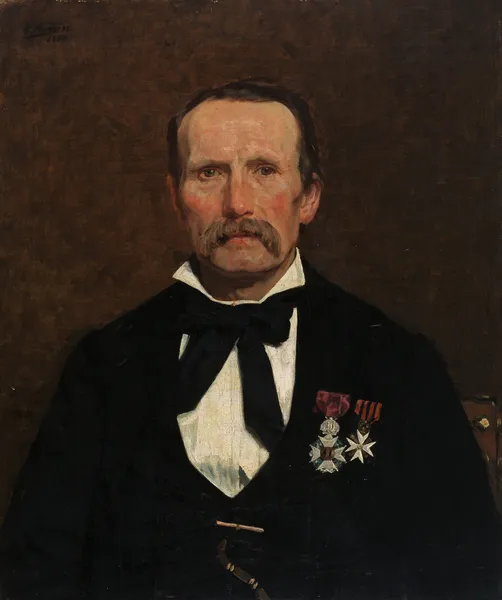 Portrait of Jacob Wiemer av Gustave Vanaise