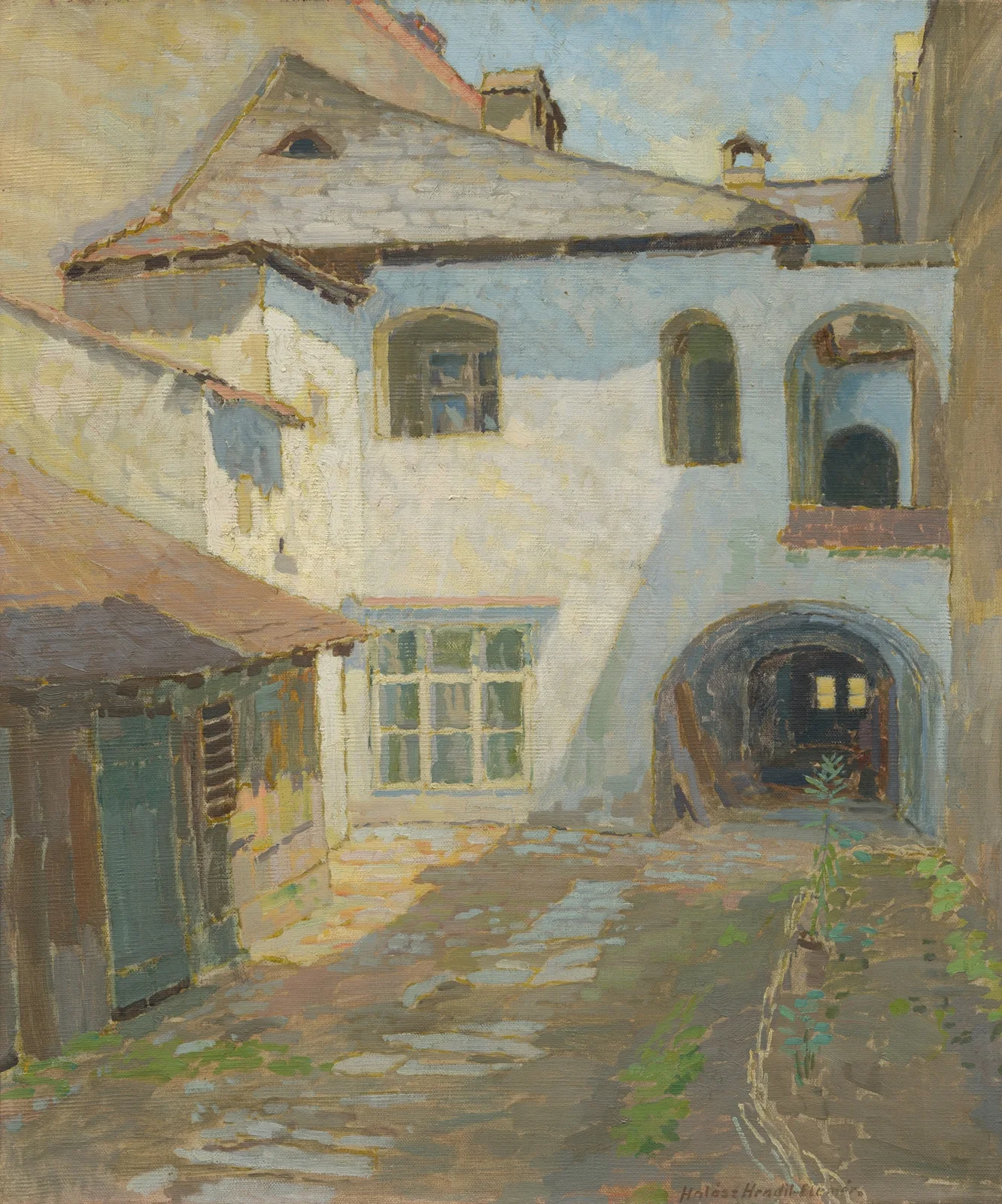 Inside the yard av Elemír Halász-Hradil
