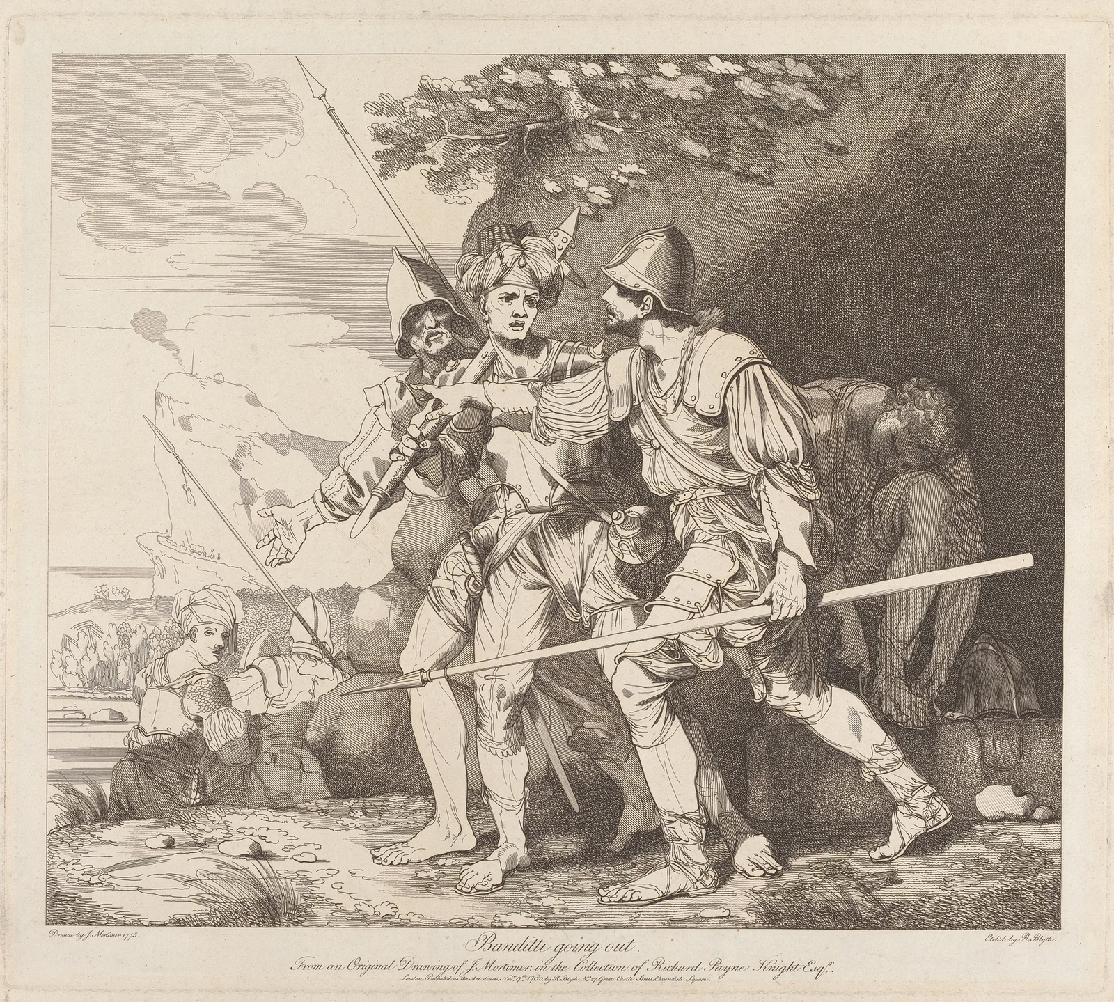 Banditti Going Out av John Hamilton Mortimer