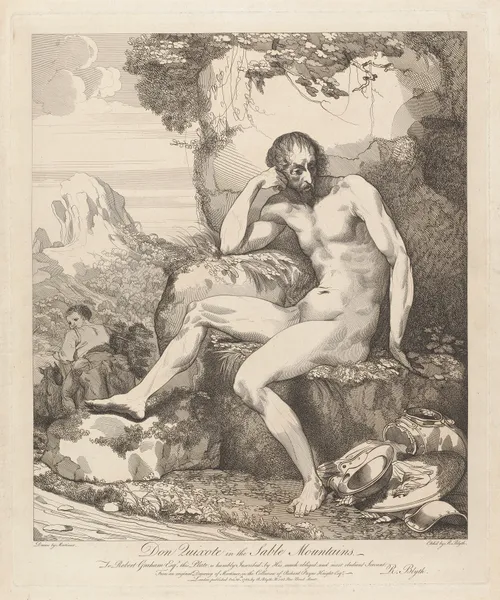 Don Quixote in the Sable Mountains av John Hamilton Mortimer