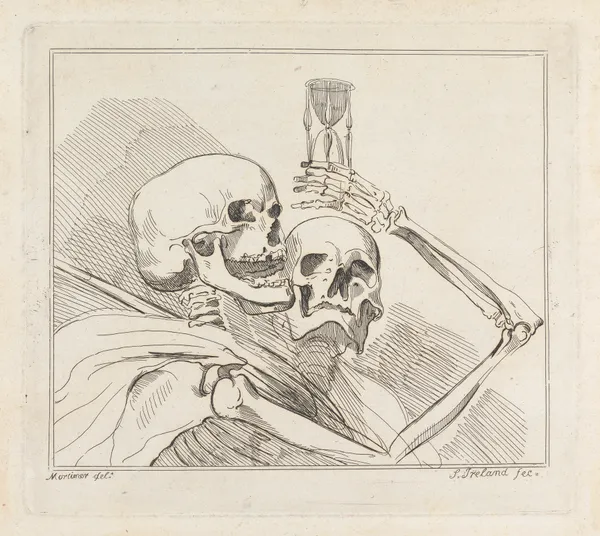 Skeletons with an Hour Glass av John Hamilton Mortimer