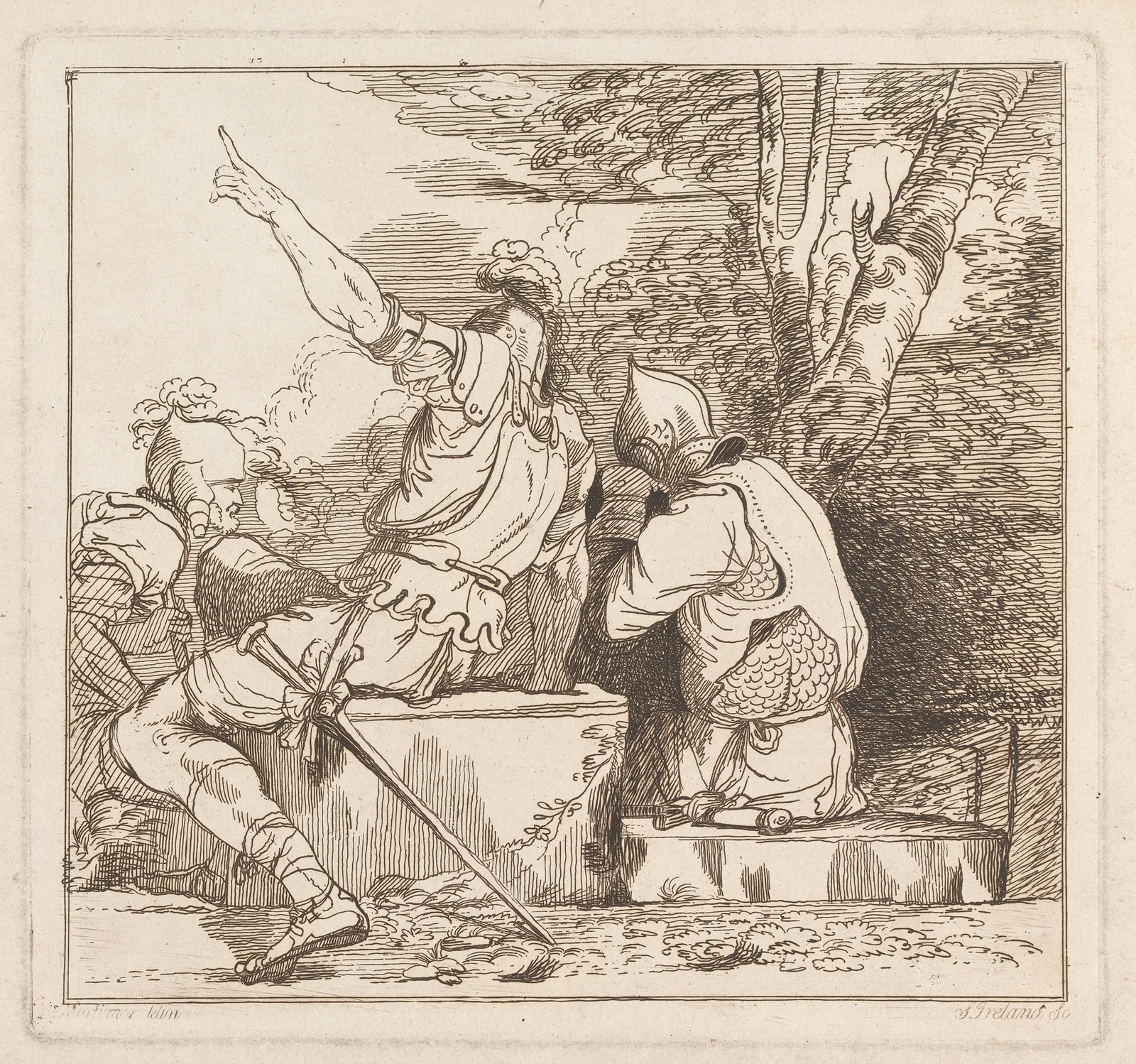 Three Soldiers av John Hamilton Mortimer