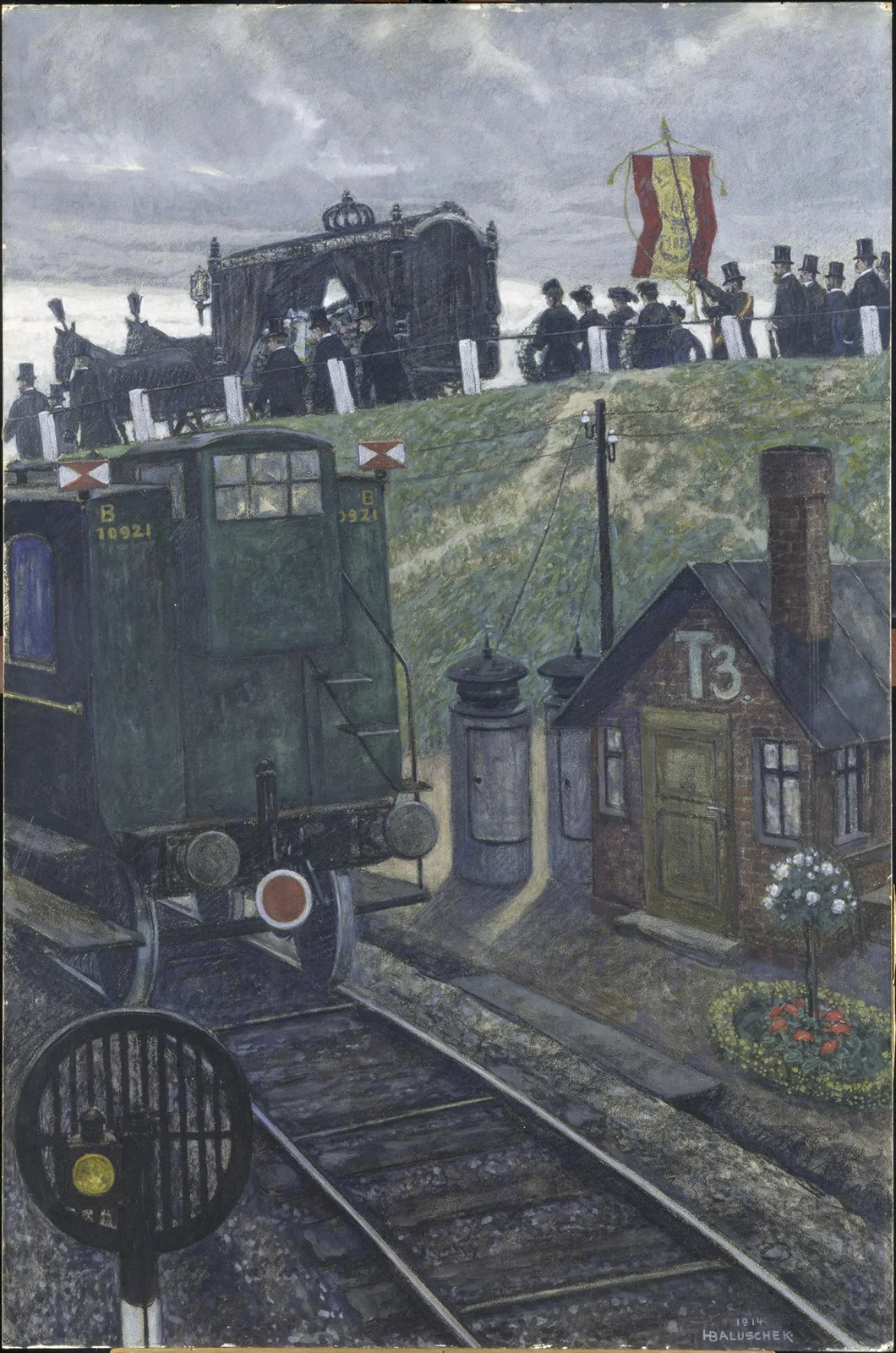 Der letzte Wagen av Hans Baluschek