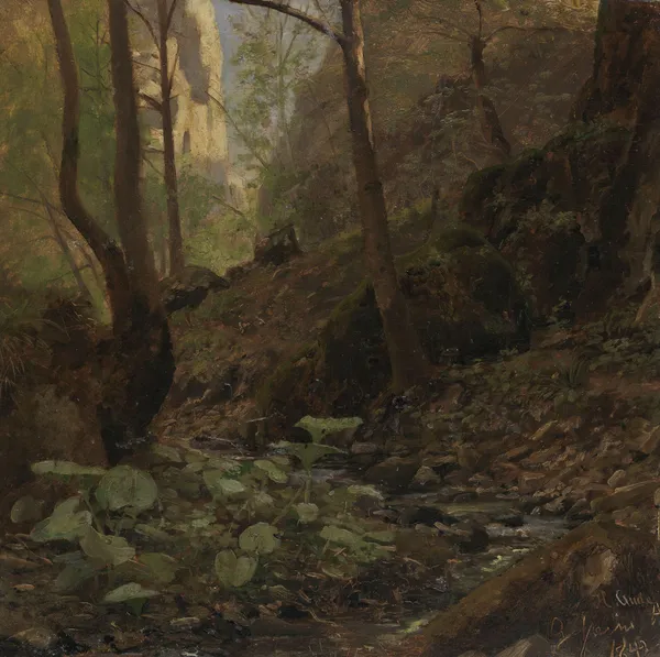 Forest Study av Hans Gude