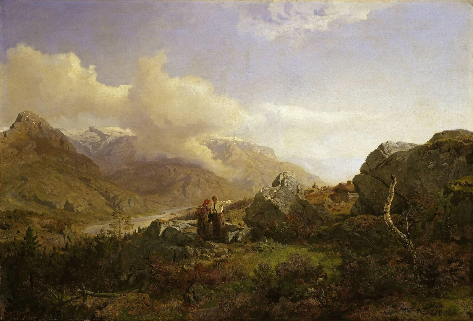 Norwegian Highlands, 1858 av Hans Gude