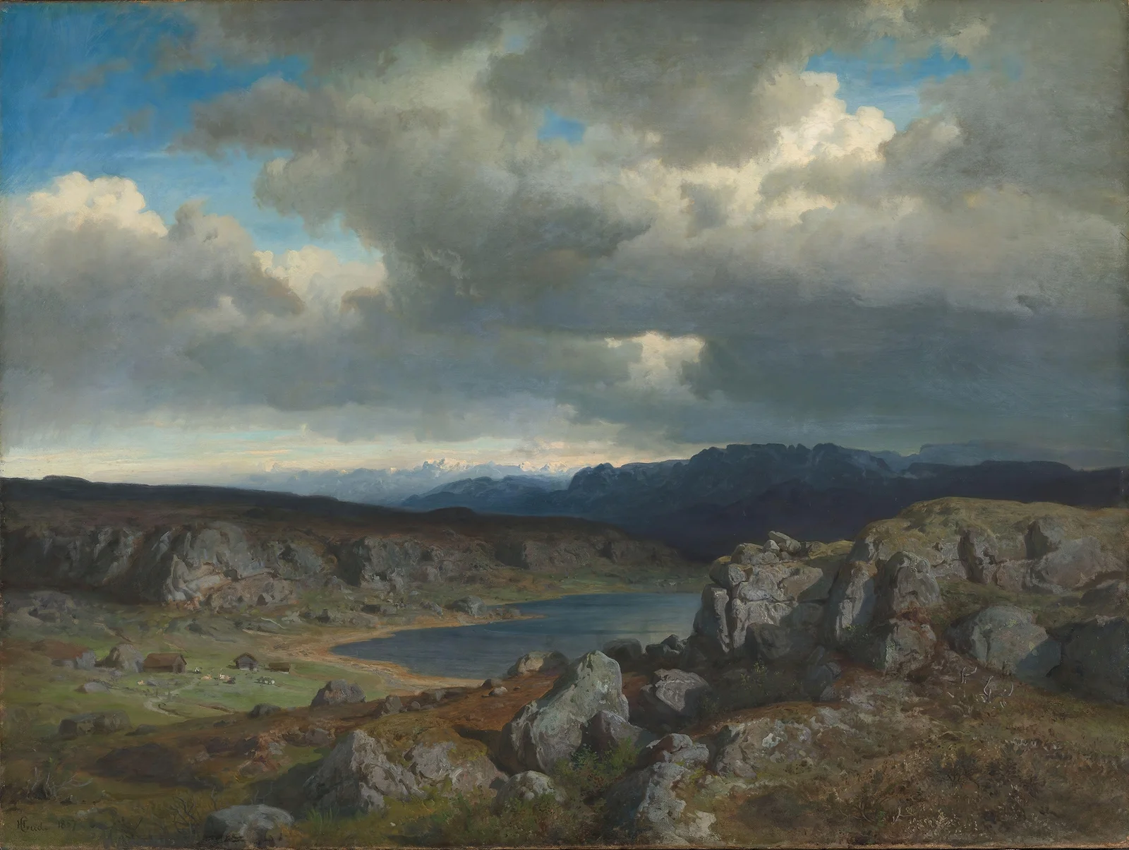 Norwegian Highlands, 1857 av Hans Gude