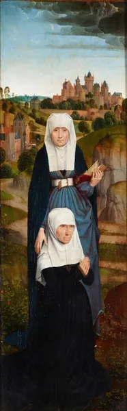 Old Woman at Prayer with St. Anne av Hans Memling