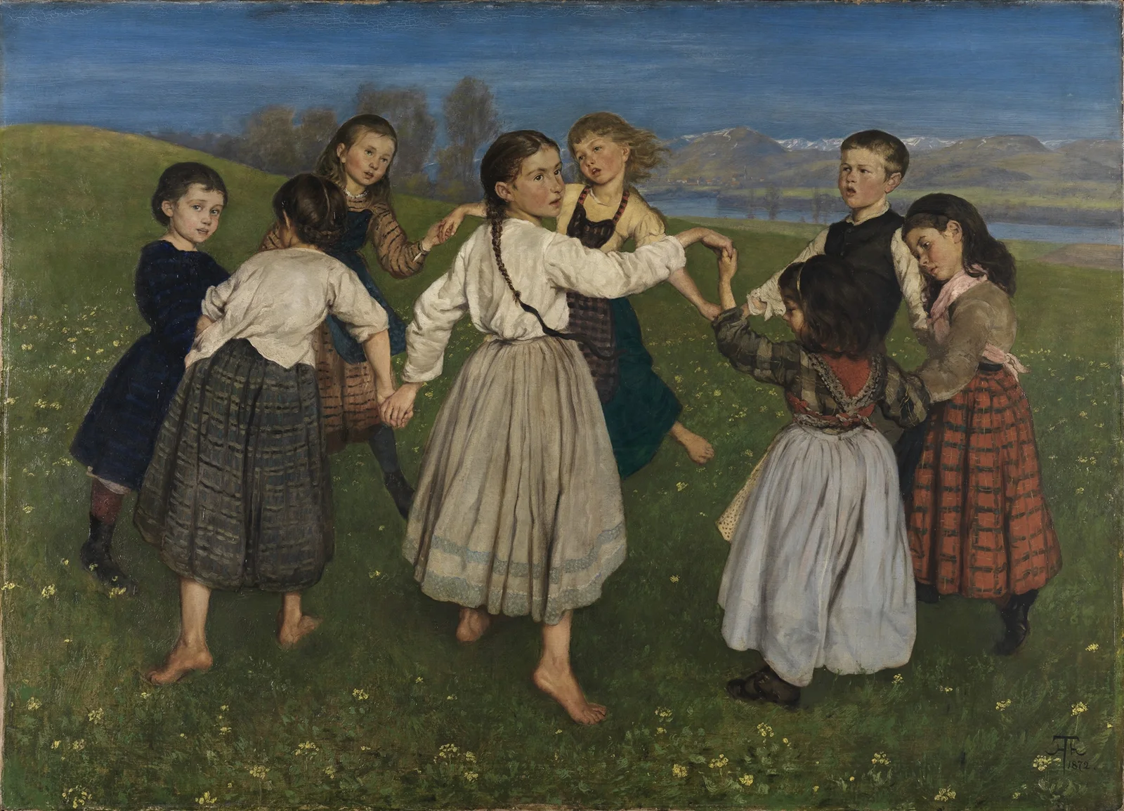 Children dancing in a Ring av Hans Thoma