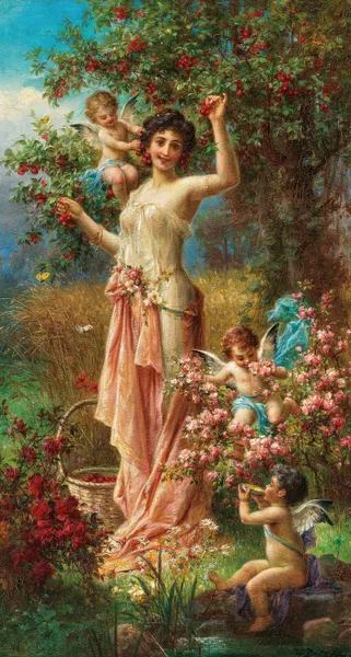 An Allegory of Summer with Messengers of Love av Hans Zatzka