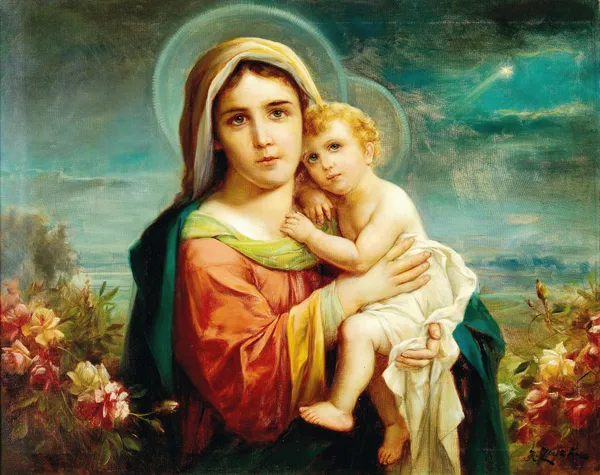 Madonna and Child av Hans Zatzka