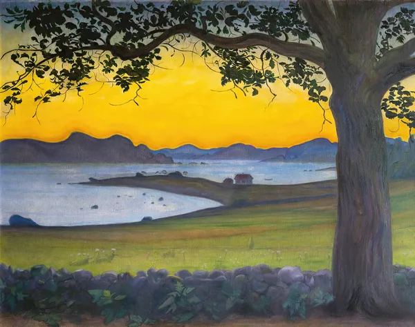 From Værvågen, The Fisherman’s Cottage av Harald Sohlberg