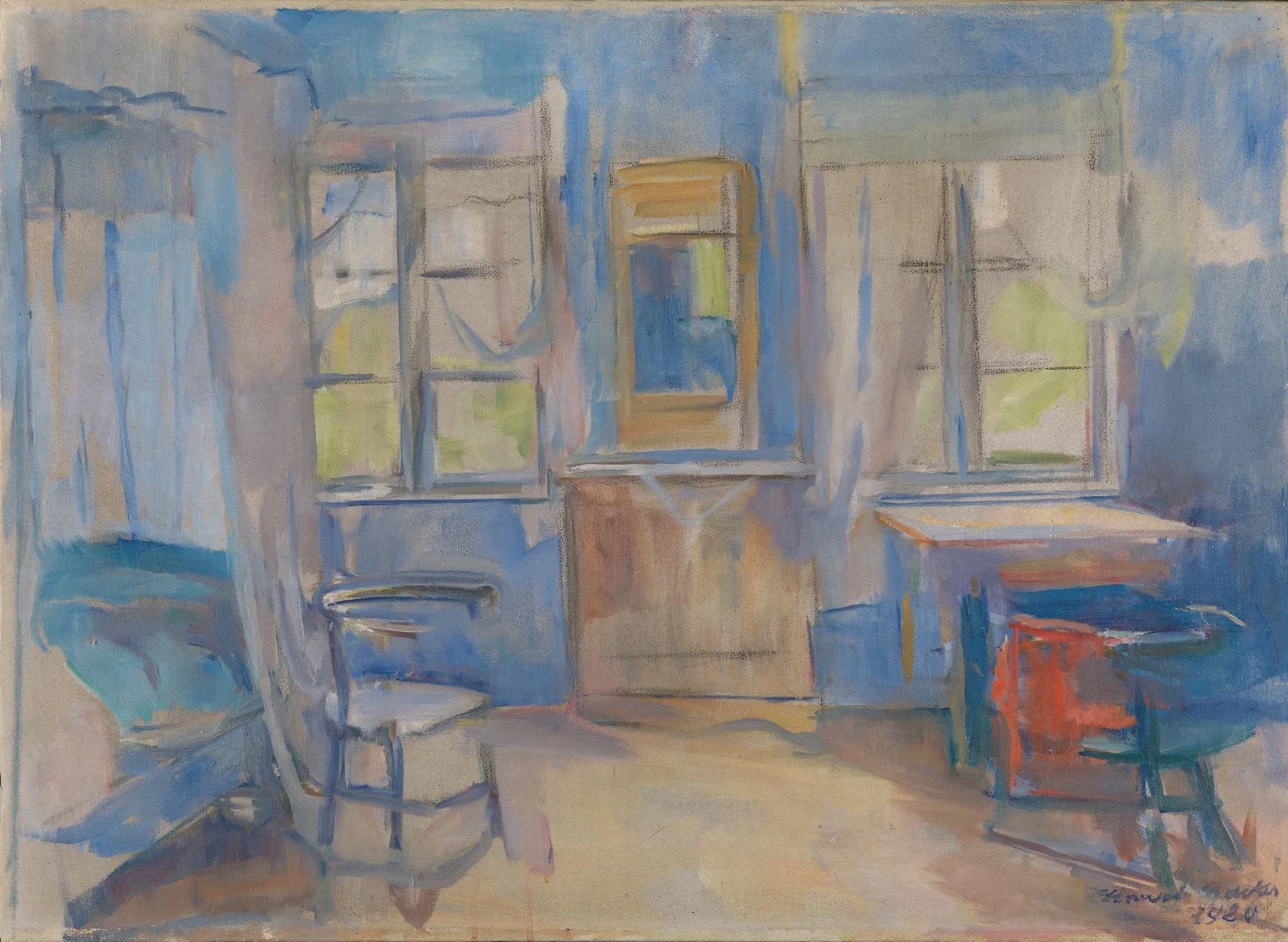 Interior from Einabu in Foldal av Harriet Backer