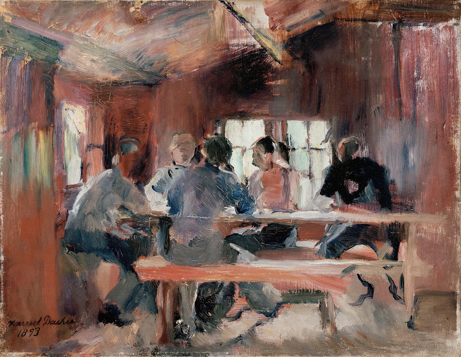 Study for Card Players av Harriet Backer