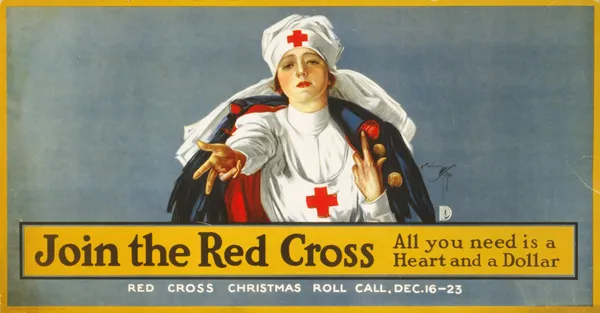 Join the Red Cross – all you need is a heart and a dollar av Harrison Fisher
