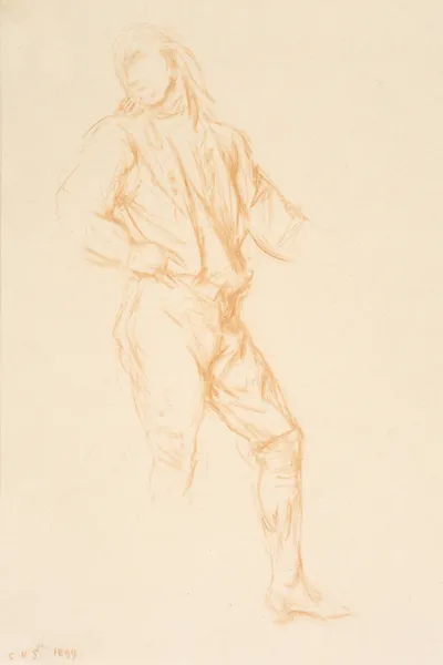 A Youth in Marmiton Costume av Charles Haslewood Shannon