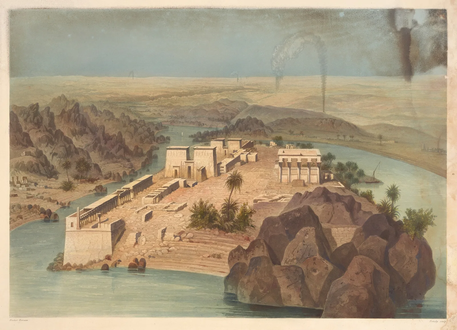 Ile de Philae (Island of Philae) av Hector Horeau