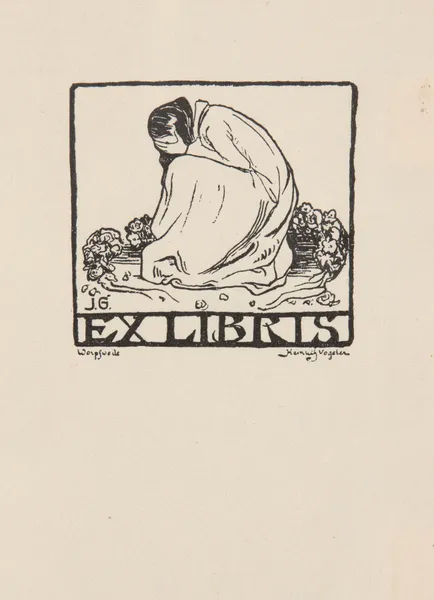 Bookplate of Józef Grabowski, 1826-1899 av Heinrich Vogeler