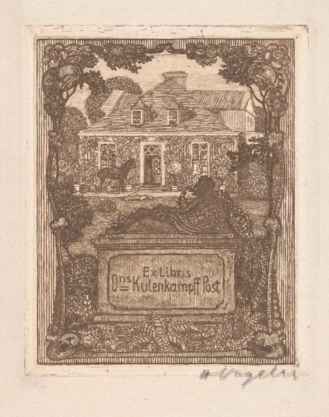 Ex Libris Dris. Kulenkampff Post av Heinrich Vogeler