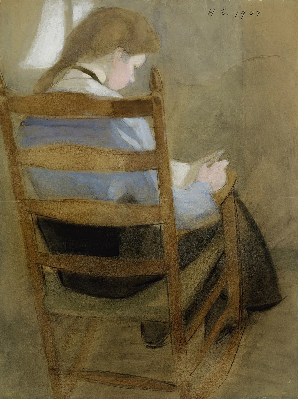 Girl Reading (Seated Girl) av Helene Schjerfbeck
