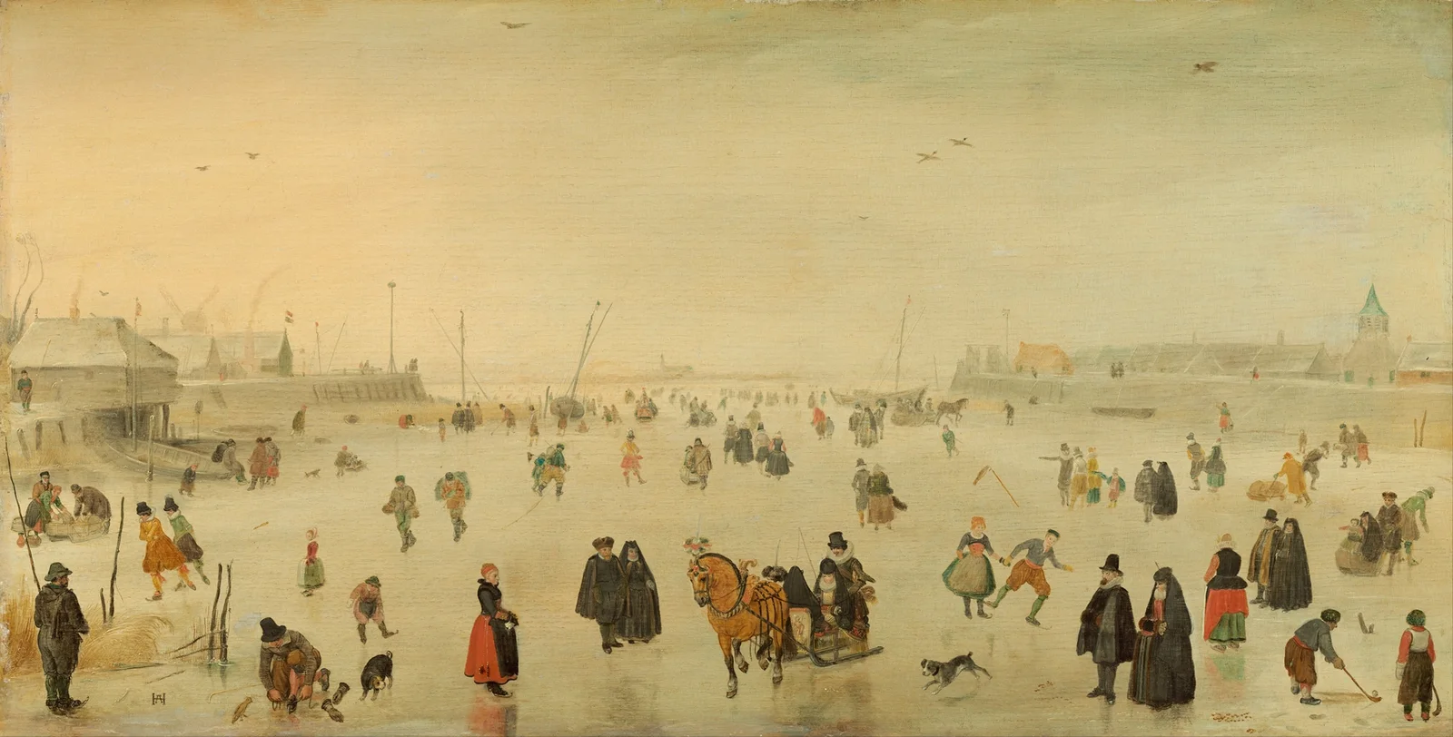 A Scene on the Ice av Hendrick Avercamp