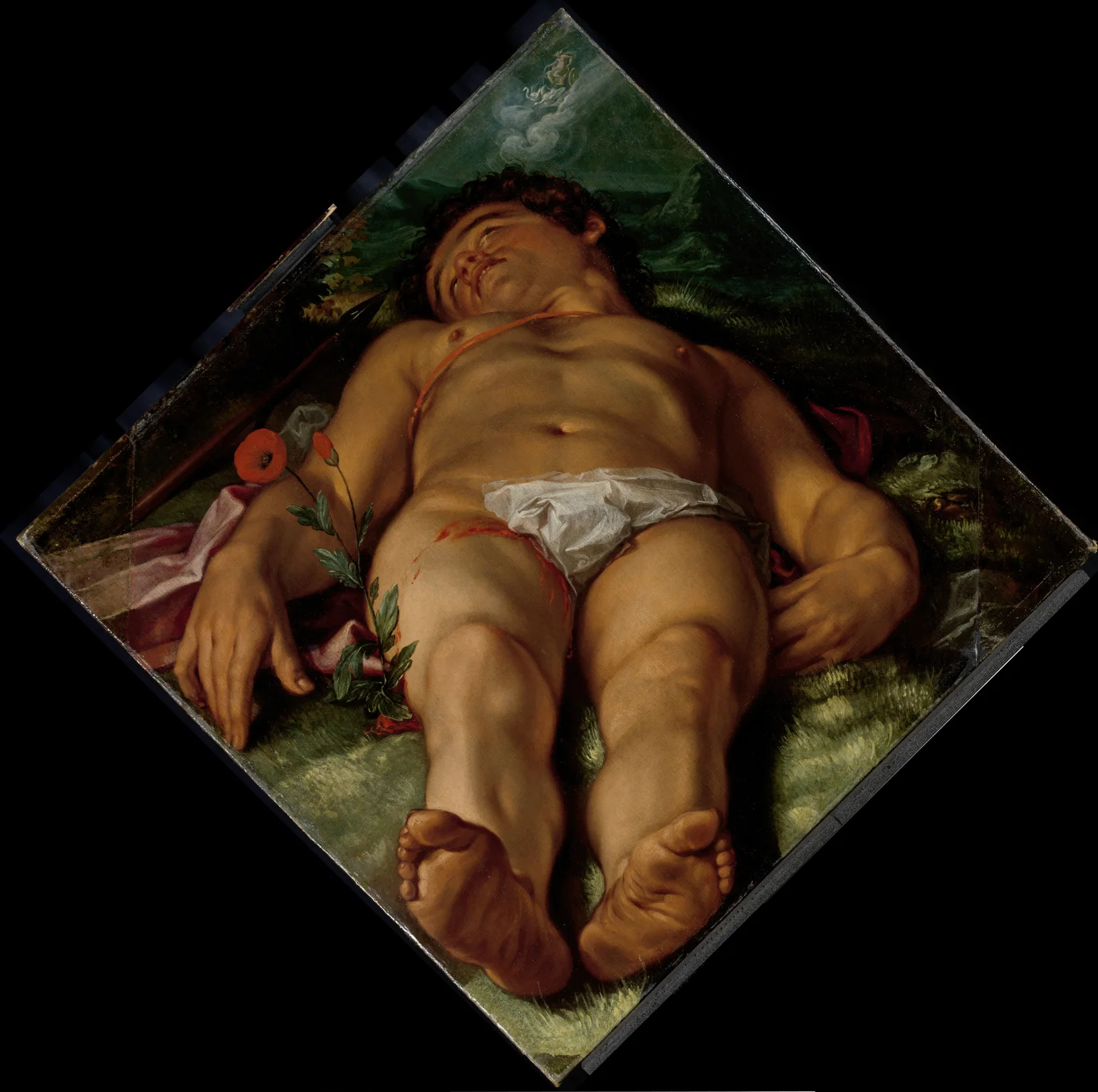 Dying Adonis av Hendrick Goltzius
