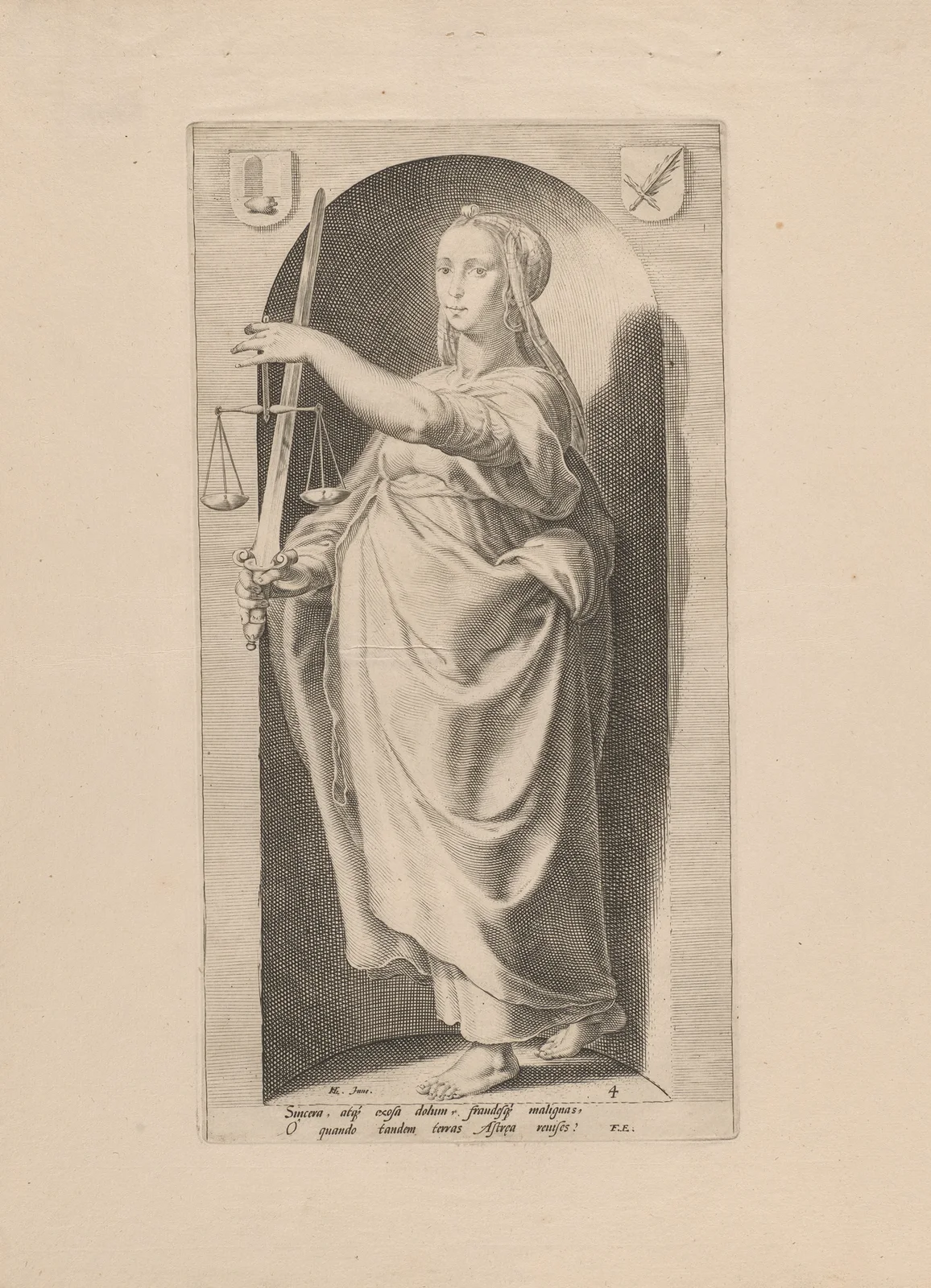 Justice av Hendrick Goltzius