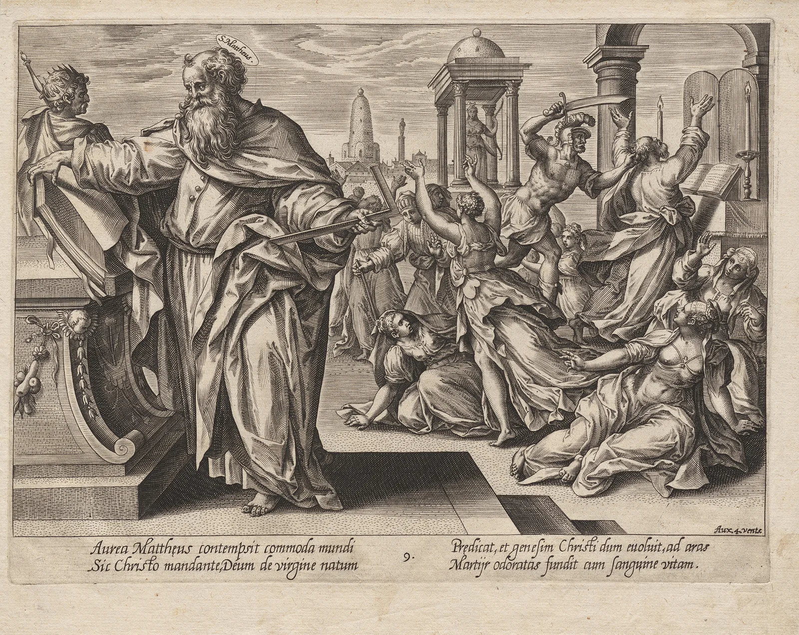 St. Matthew av Hendrick Goltzius